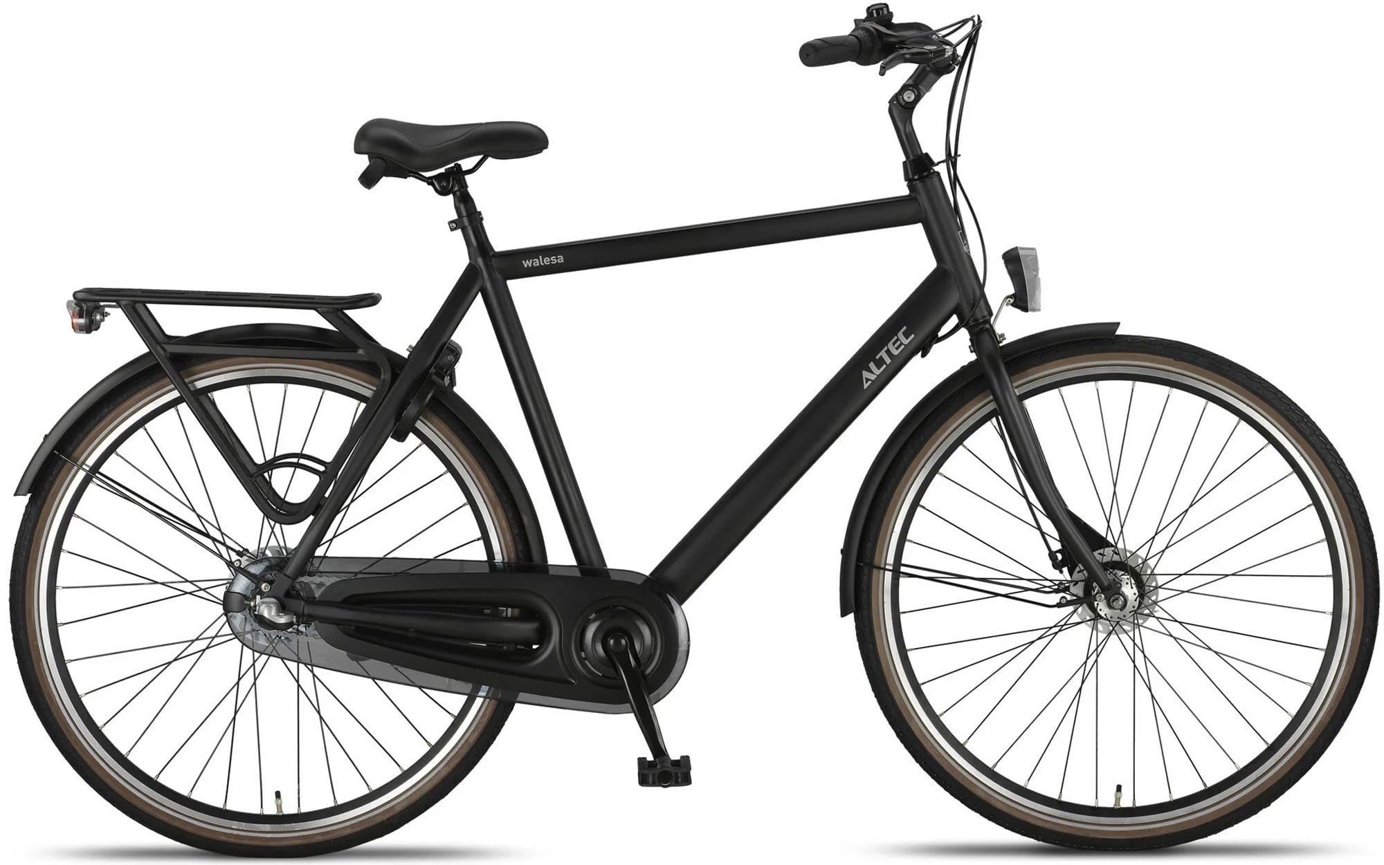Altec Walesa Herenfiets 28inch 61cm Mat Zwart 3v