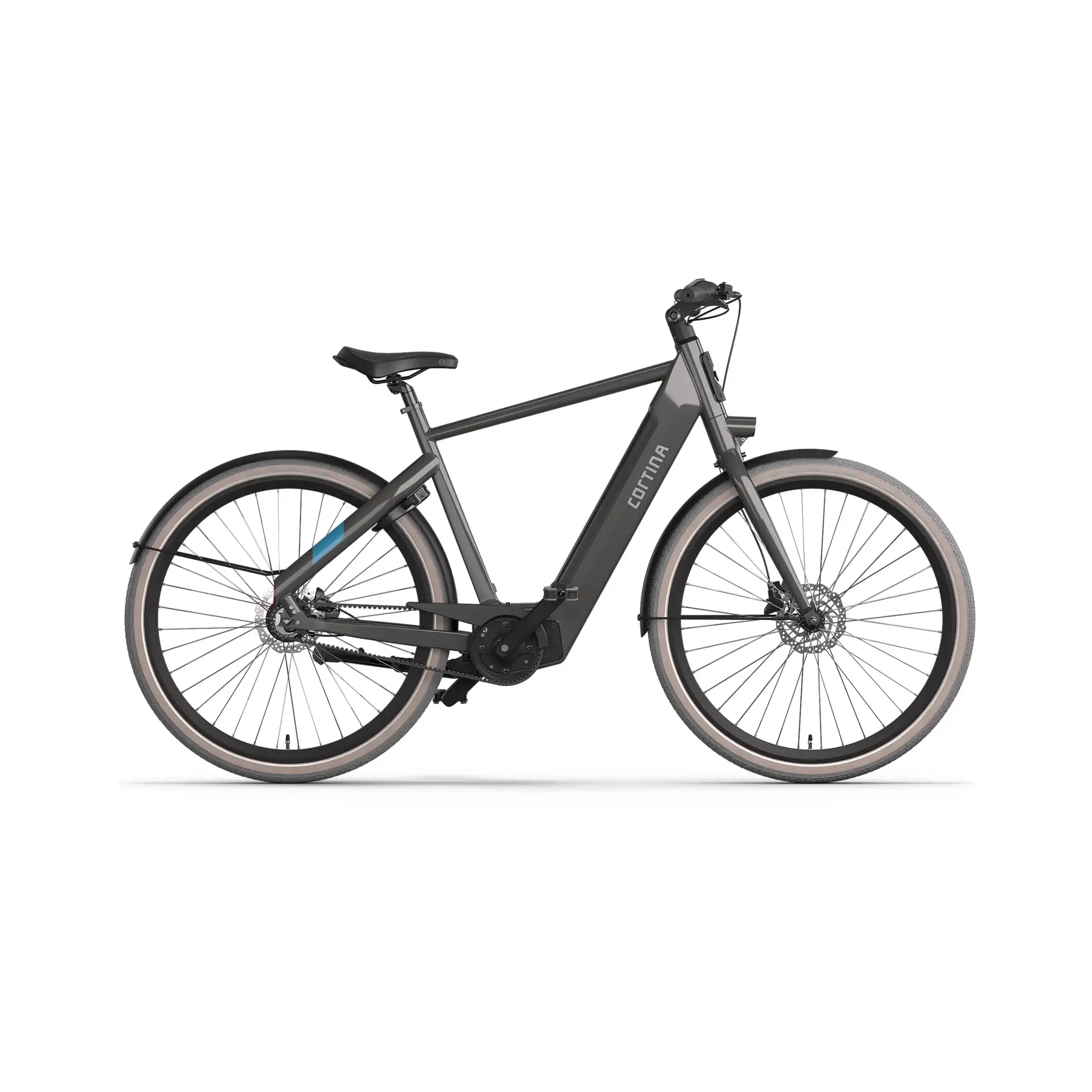 Cortina E-Blau Herenfiets 28 inch 61cm DB7 belt