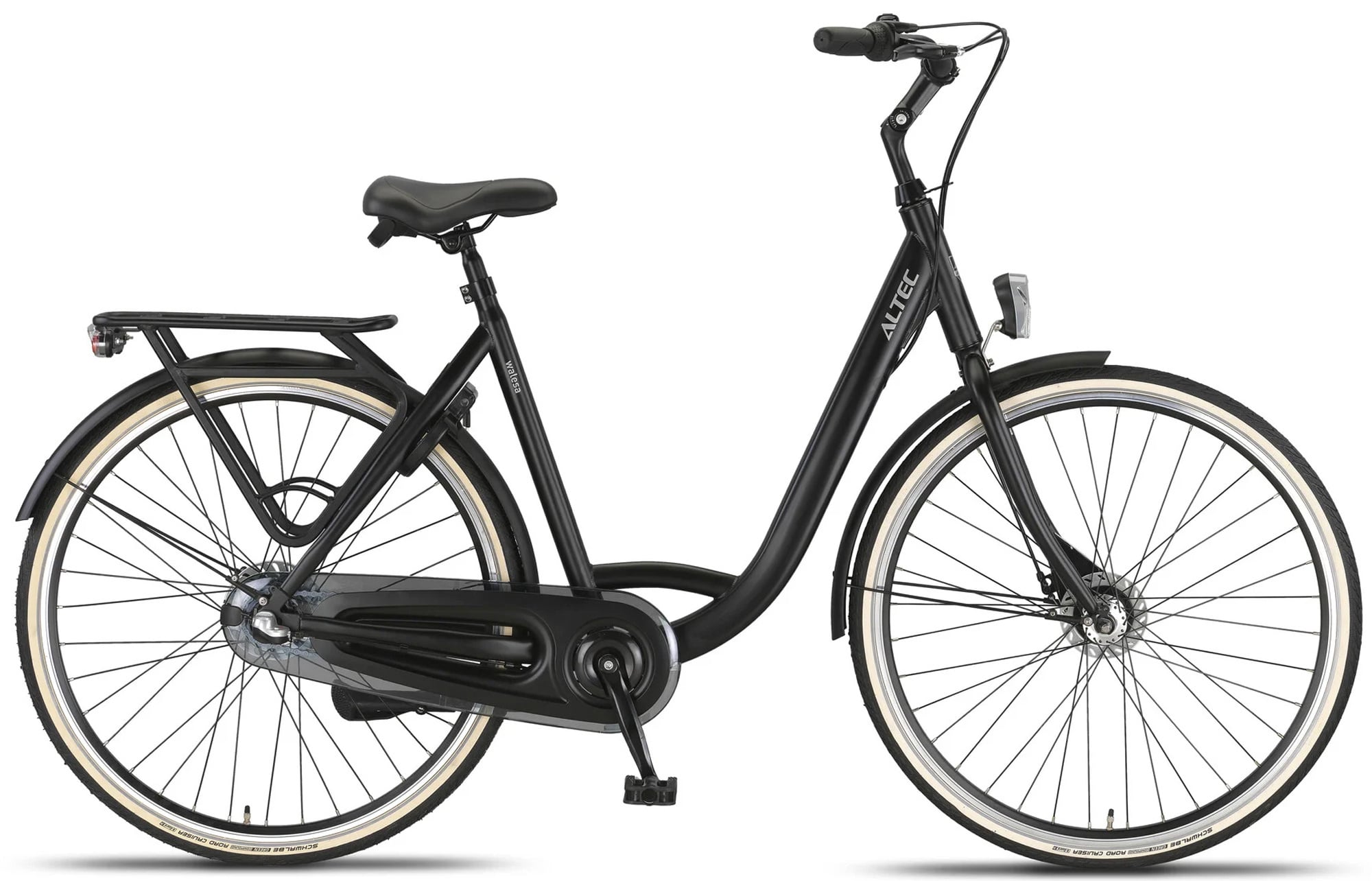 Altec Walesa Damesfiets 28inch 55cm Mat Zwart 3v