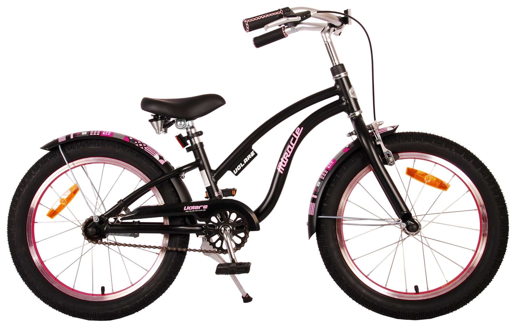 Volare Miracle Cruiser Kinderfiets Meisjes 18 inch Mat Zwart