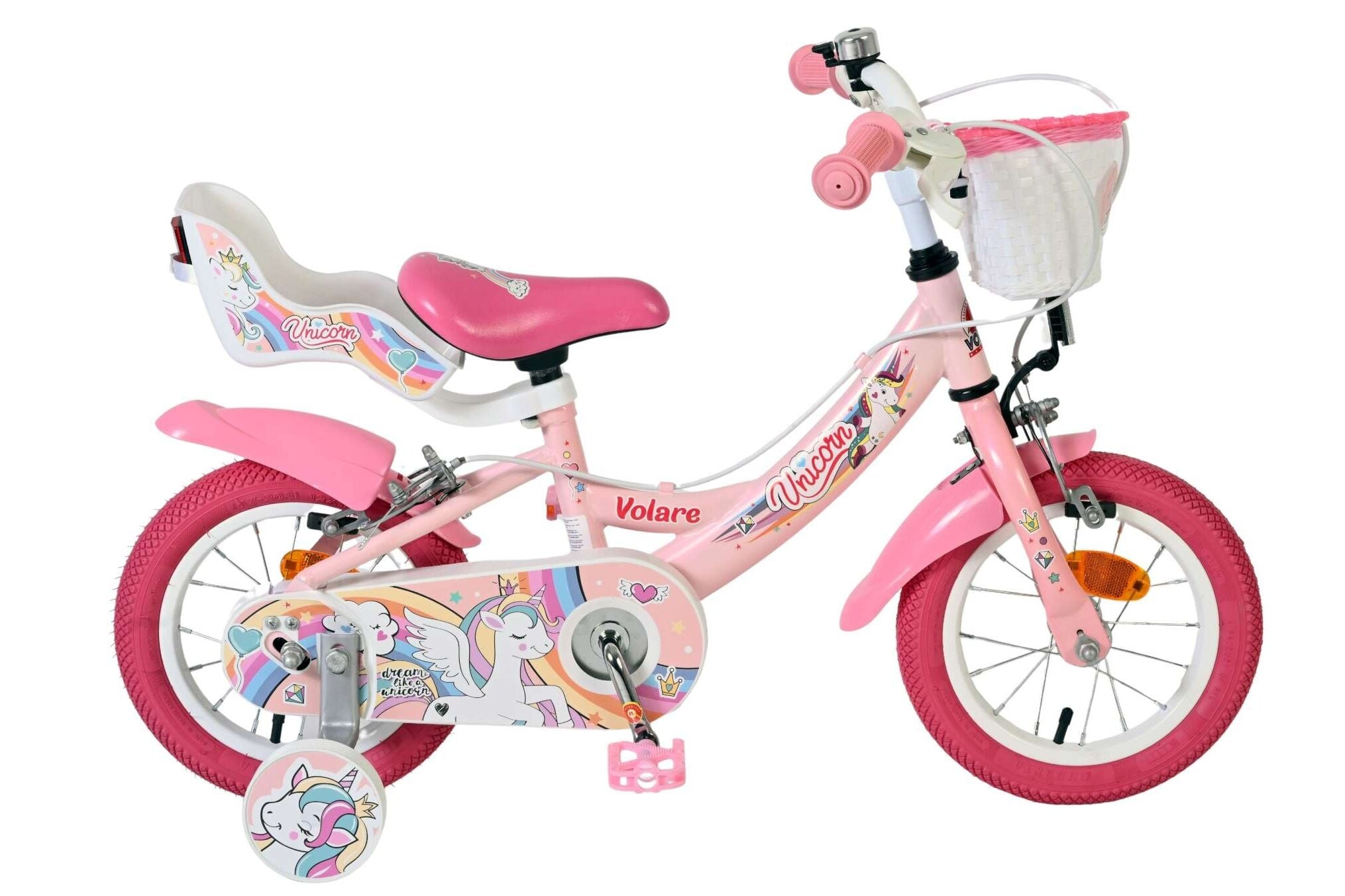 Volare Unicorn Kinderfiets Meisjes 12 inch V-brakes