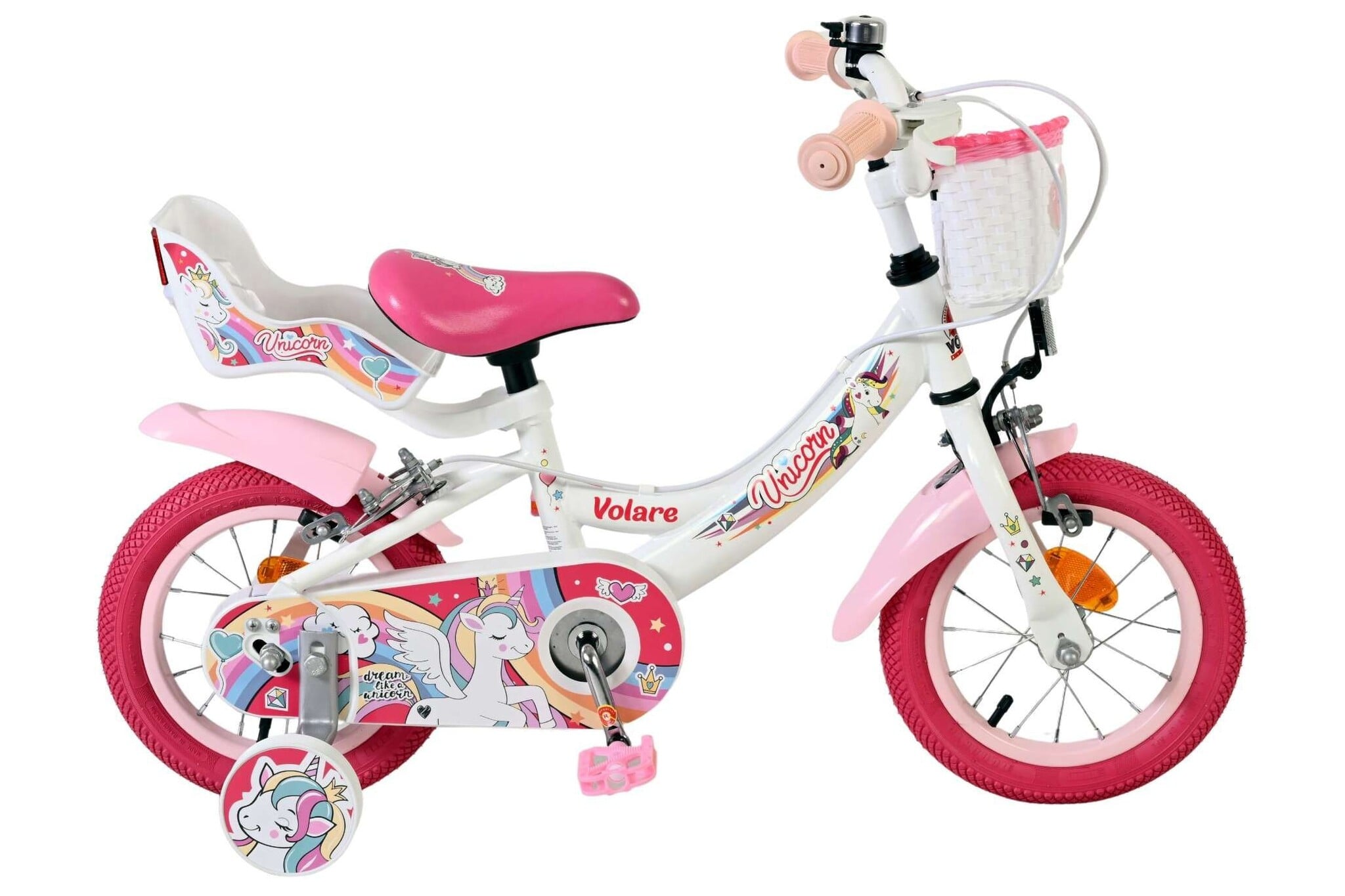 Volare Unicorn Kinderfiets Meisjes 12 inch V-brakes
