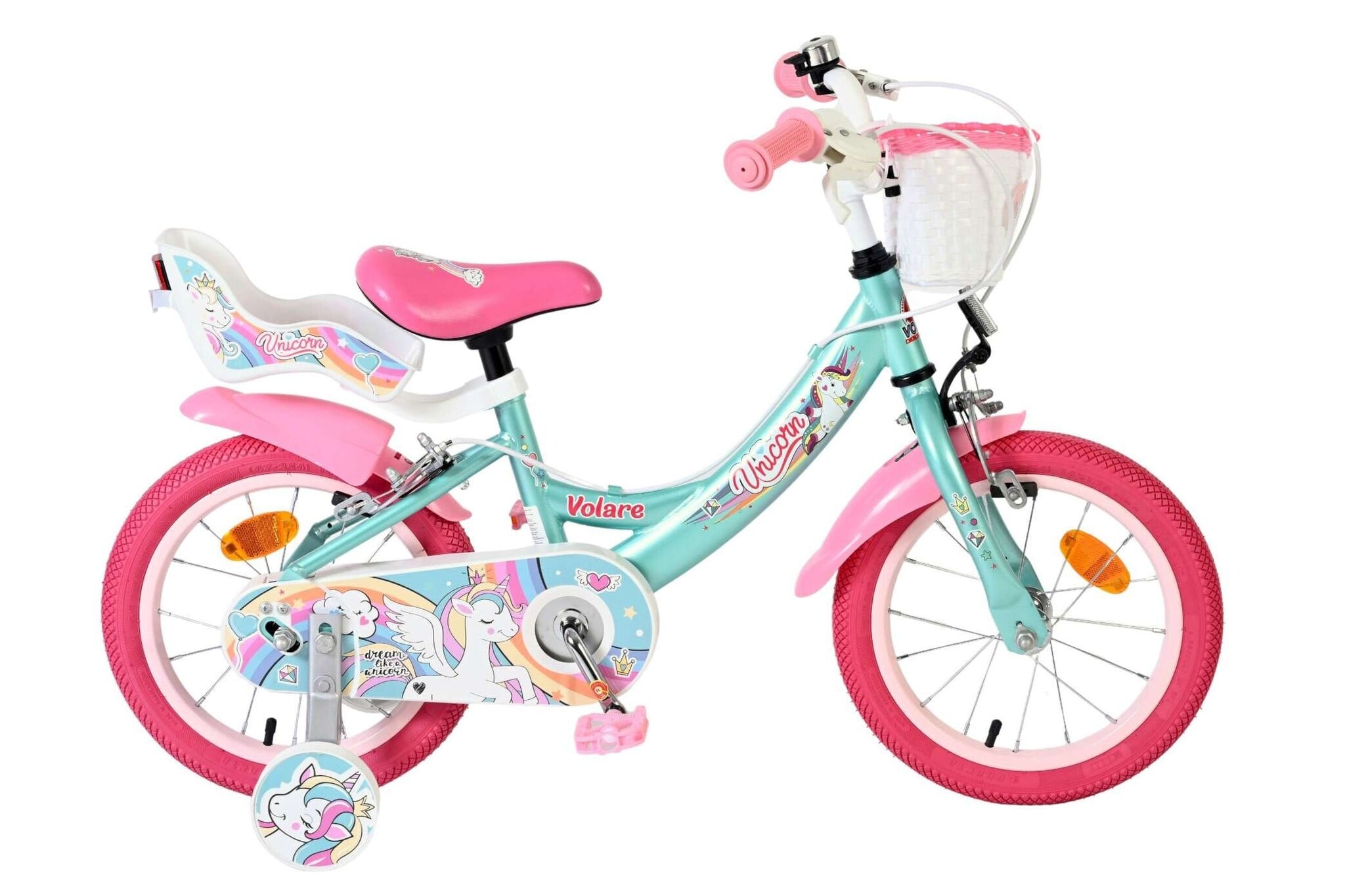 Volare Unicorn Kinderfiets Meisjes 14 inch V-brakes
