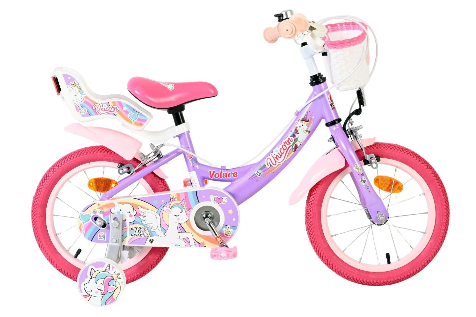 Volare Unicorn Kinderfiets Meisjes 14 inch V-brakes