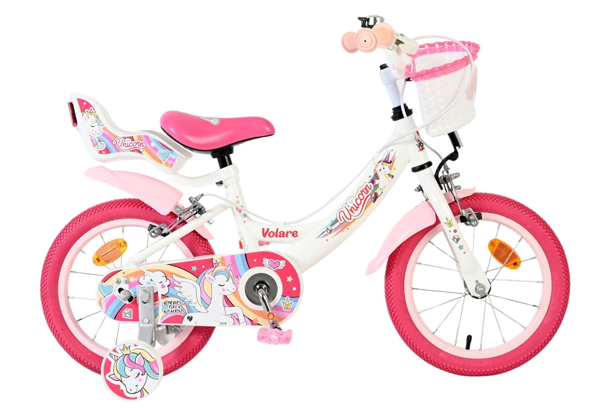 Volare Unicorn Kinderfiets Meisjes 14 inch V-brakes