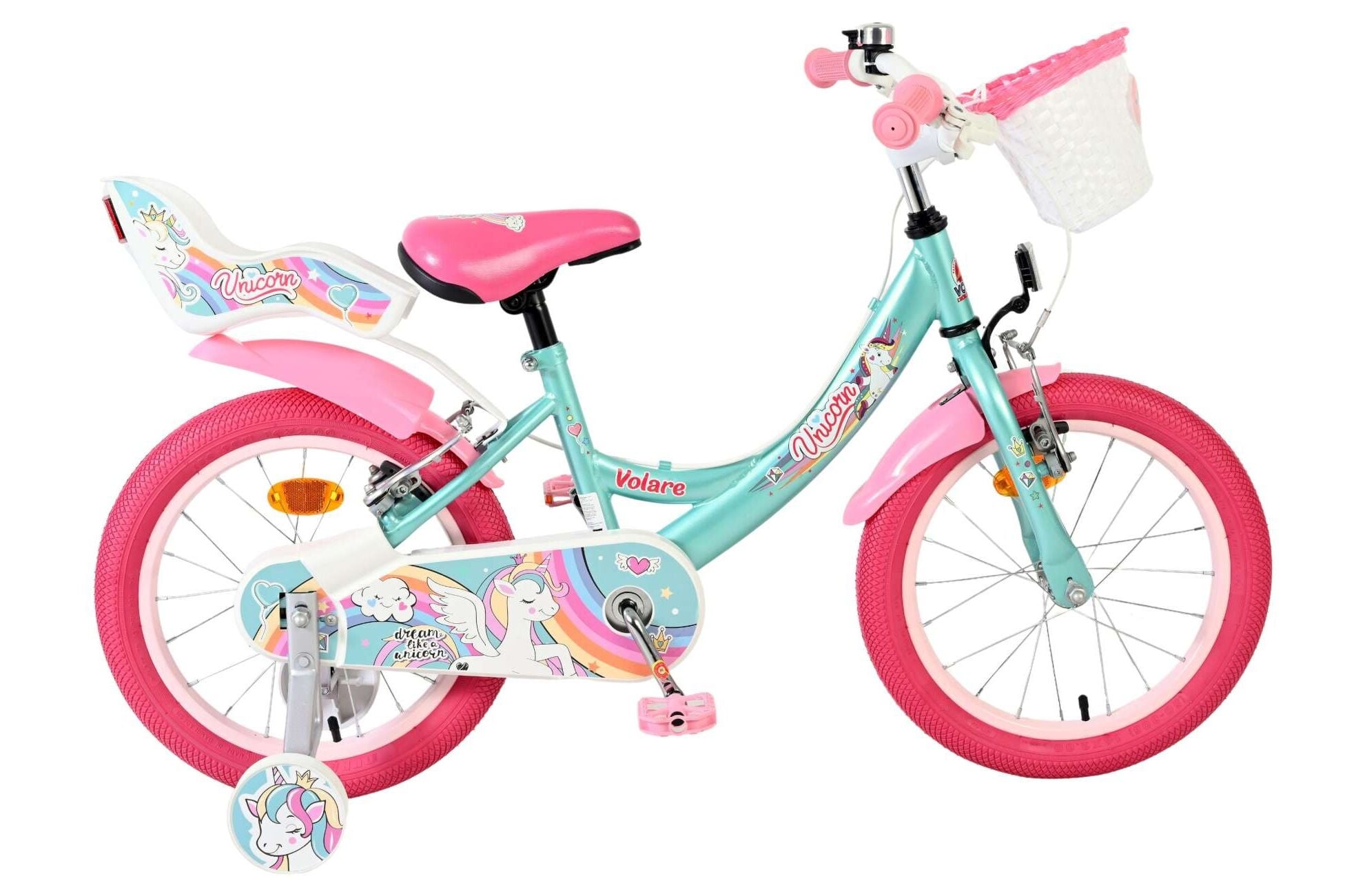 Volare Unicorn Kinderfiets Meisjes 16 inch V-brakes