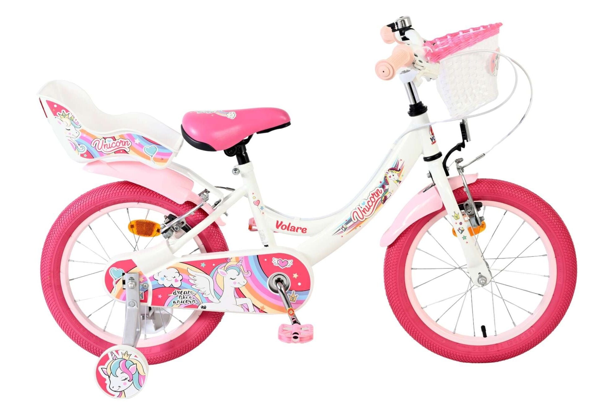 Volare Unicorn Kinderfiets Meisjes 16 inch V-brakes
